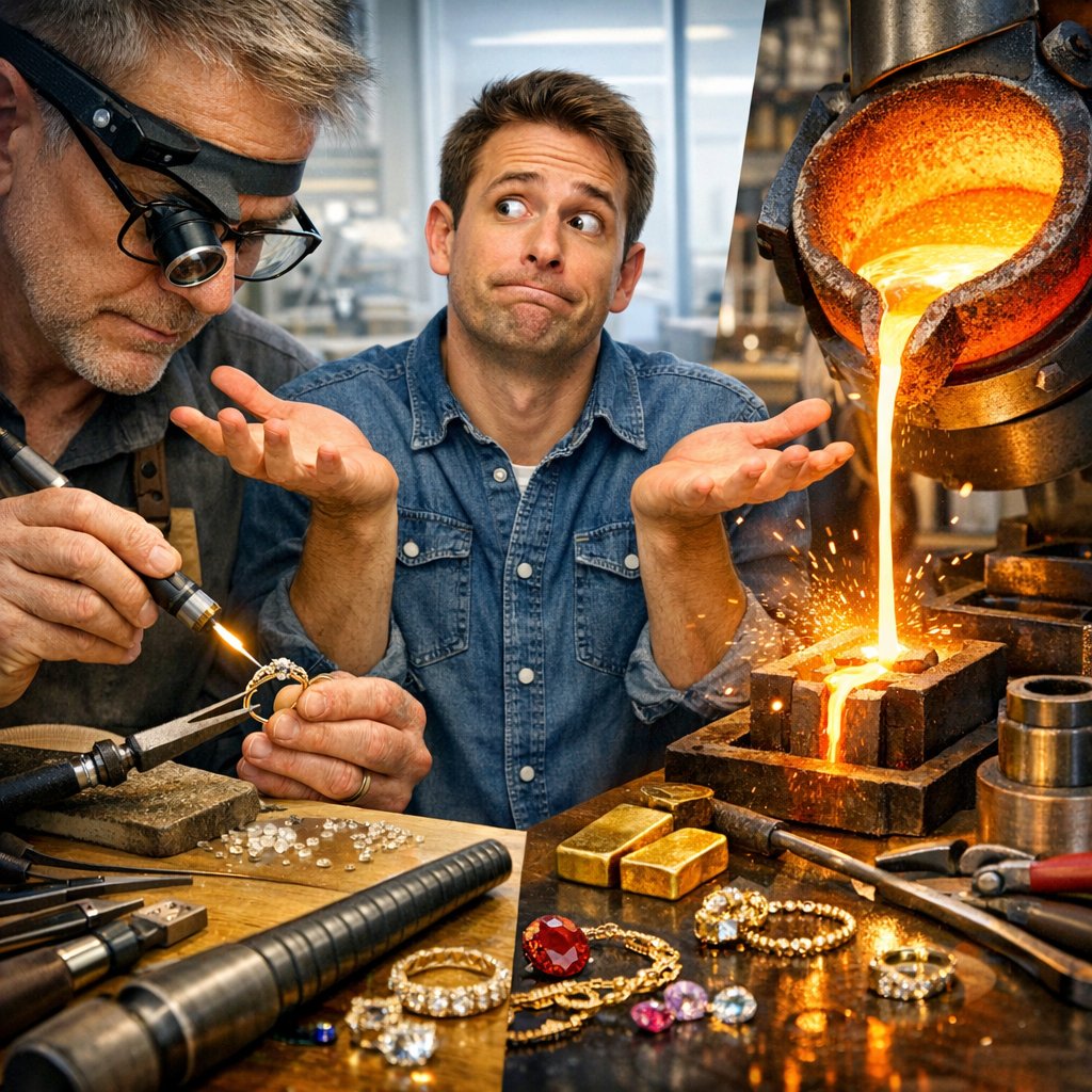 Hand fabrication vs casting for jewelry design - Robinson's Jewelers educational blog post