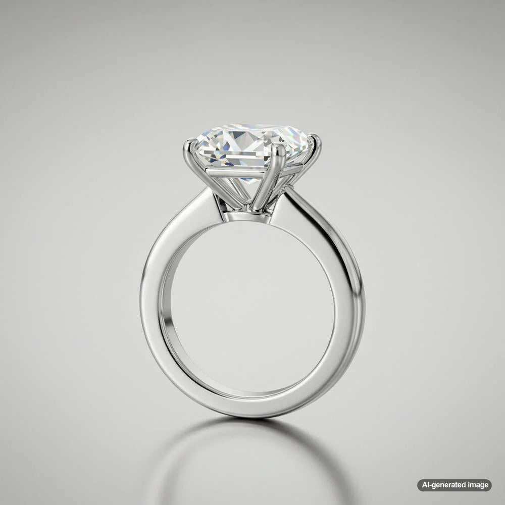 Close-up of rhodium-plated white gold jewelry showcasing brilliant shine