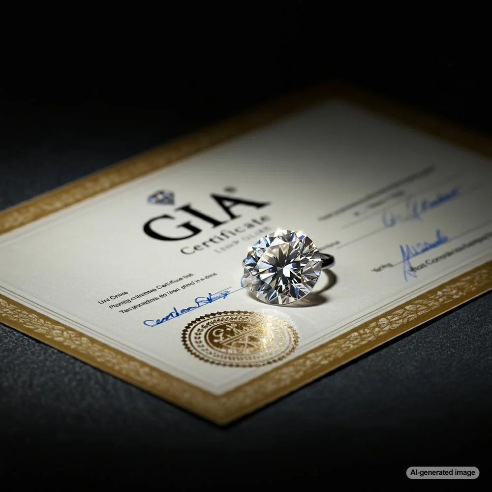 Diamond certification report from a reputable gemological laboratory