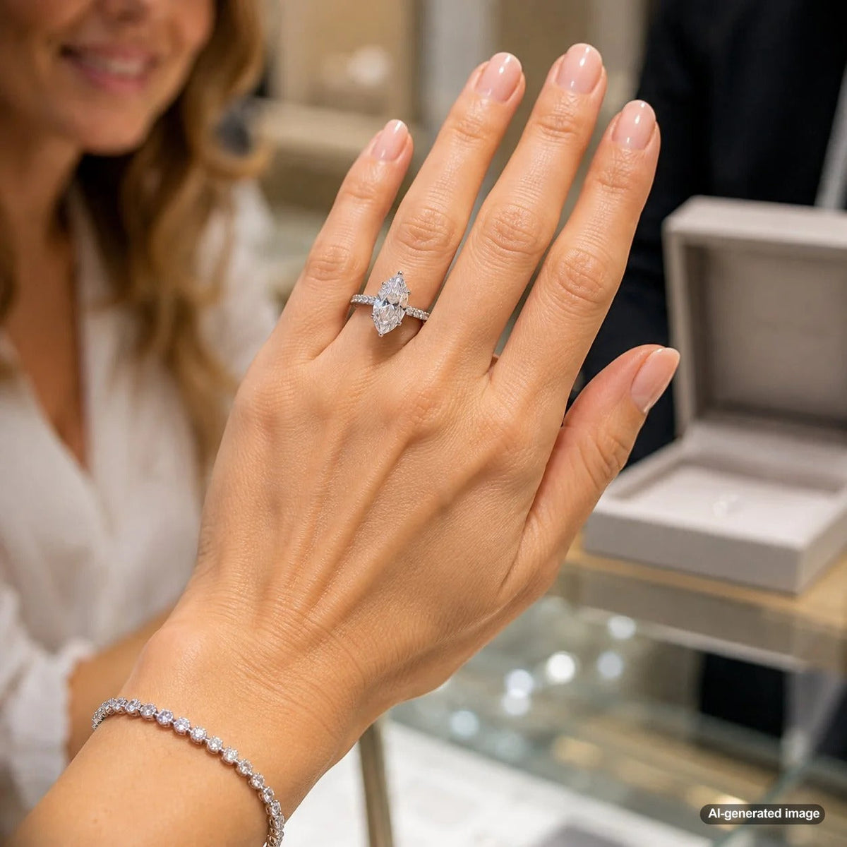 Marquise diamond showing an elegant elongated length-to-width ratio for fine jewelry and engagement ring inspiration