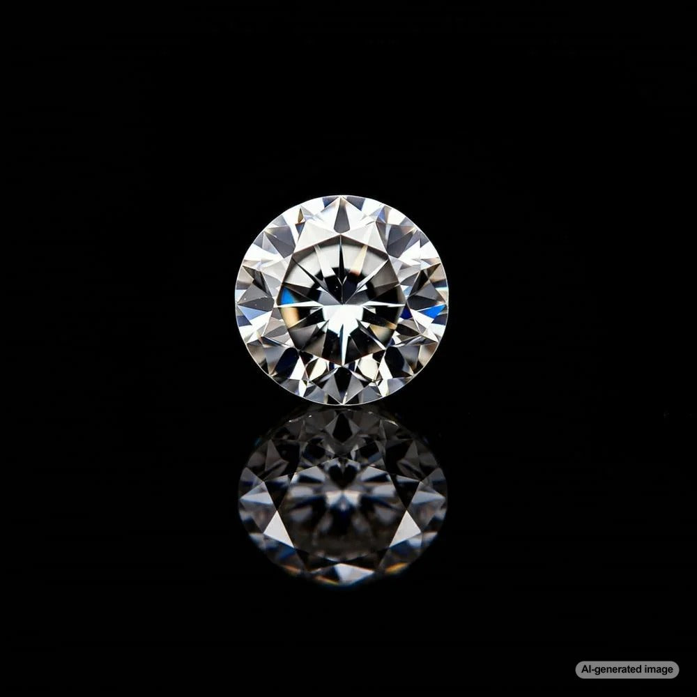 A flawless, colorless diamond reflecting light brilliantly