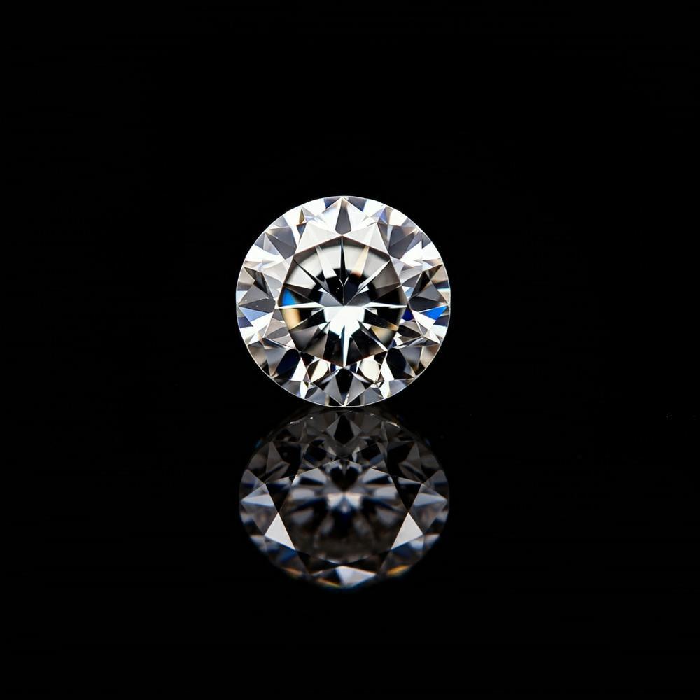 A flawless, colorless diamond reflecting light brilliantly