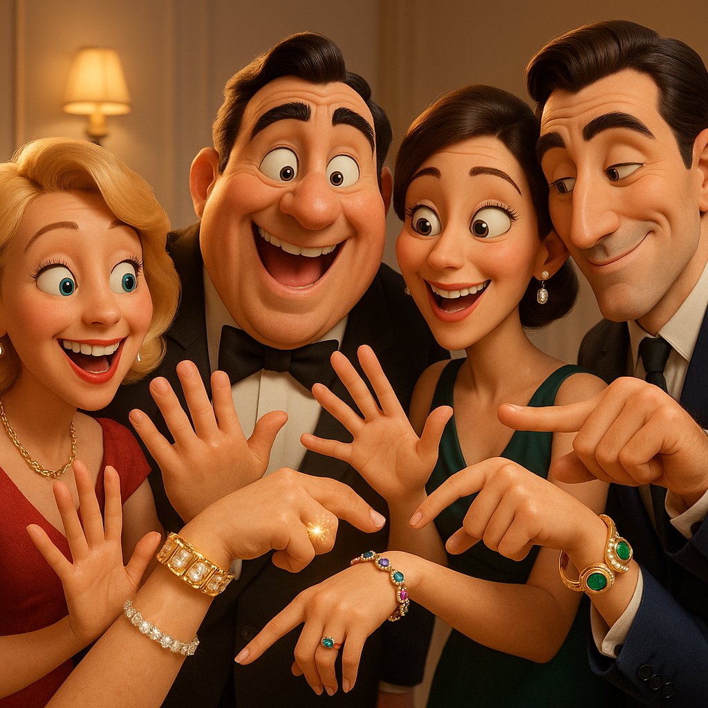 A beautiful assortment of gold and diamond bracelets from Robinson's Jewelers, showcasing various styles and purposes