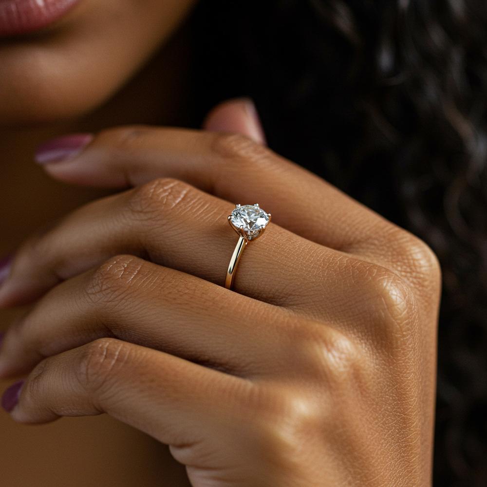 A sparkling diamond reflecting light in various colors, showcasing brilliance, fire, and scintillation.