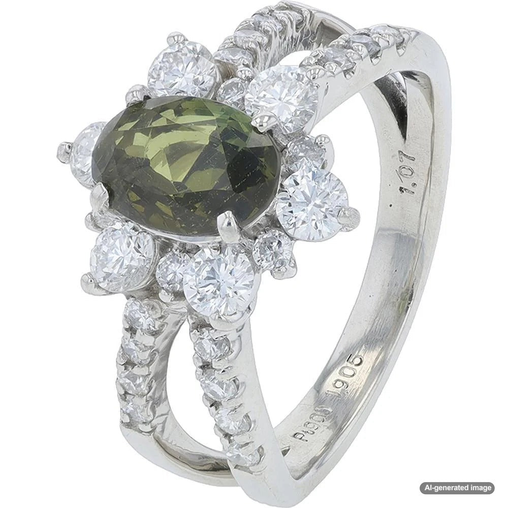 Alexandrite gemstone changing color from green to red under different lighting conditions