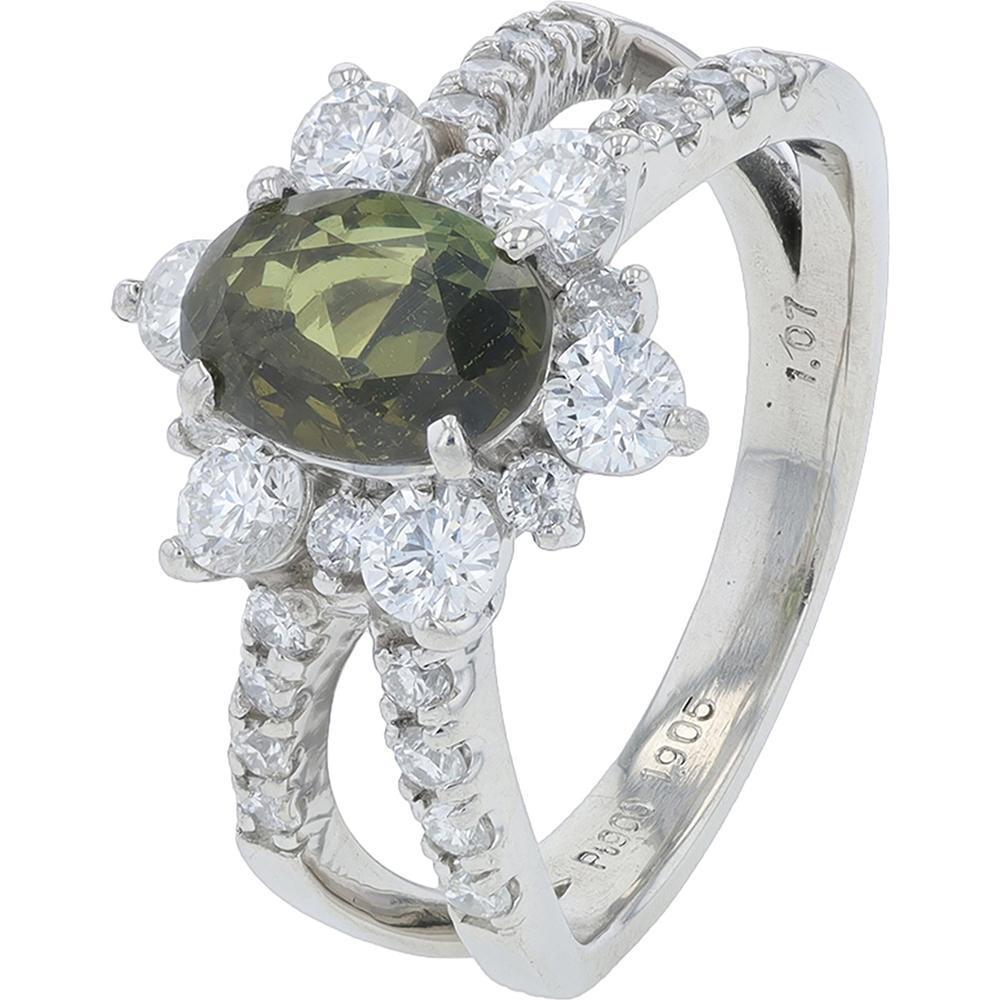 Alexandrite gemstone changing color from green to red under different lighting conditions