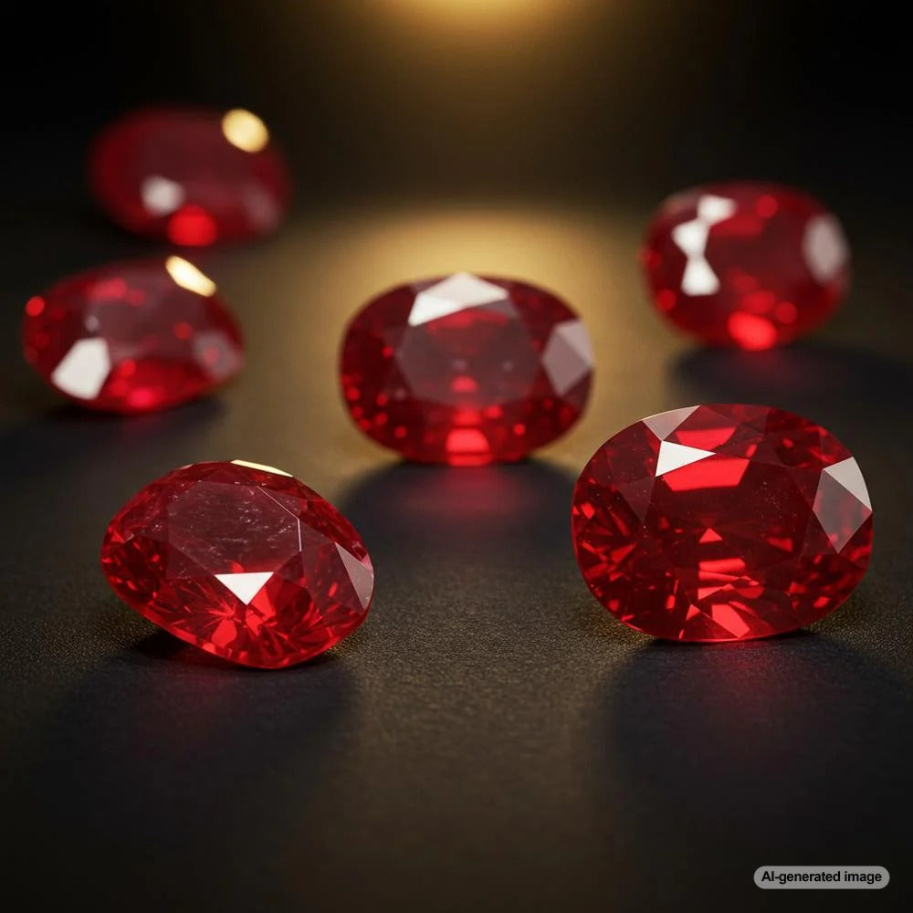 A stunning Burmese ruby showcasing its vivid red hue and remarkable clarity.