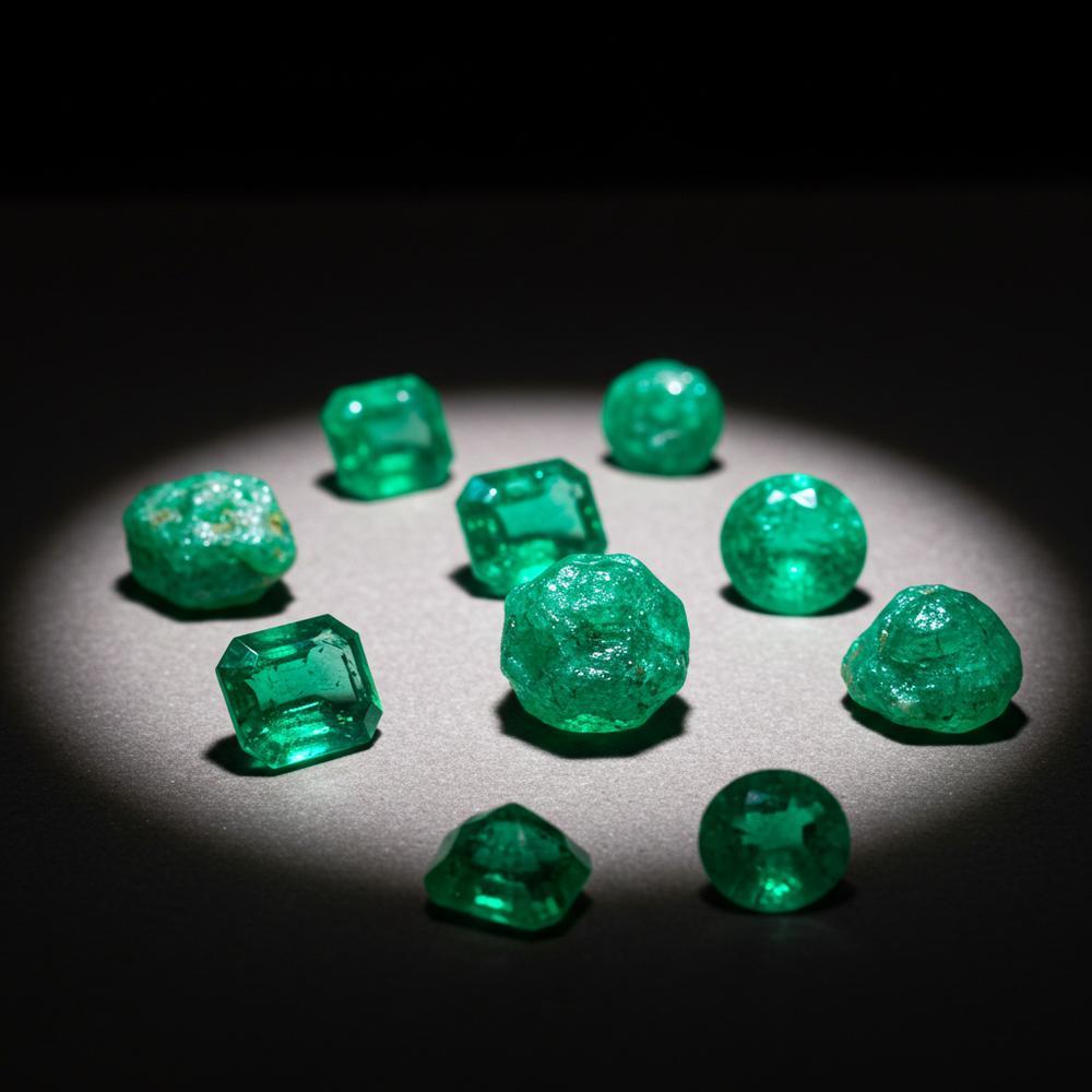 A stunning Colombian emerald displayed in its natural brilliance