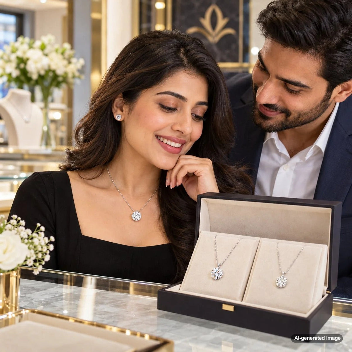 Comparing the sparkle and visual beauty of lab-grown diamonds with nearly identical grading reports, highlighting differences in brilliance, cut precision, and light performance