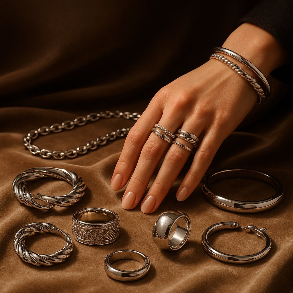 Luxurious jewelry featuring rare precious metals more valuable than gold