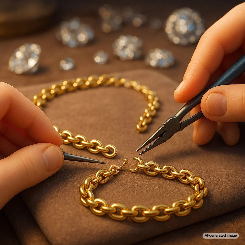 Broken necklace with tools for quick repair and prevention tips