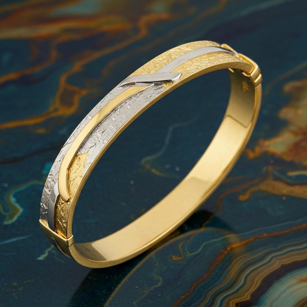 Elegant two-tone jewelry featuring a mix of yellow gold and white gold designs