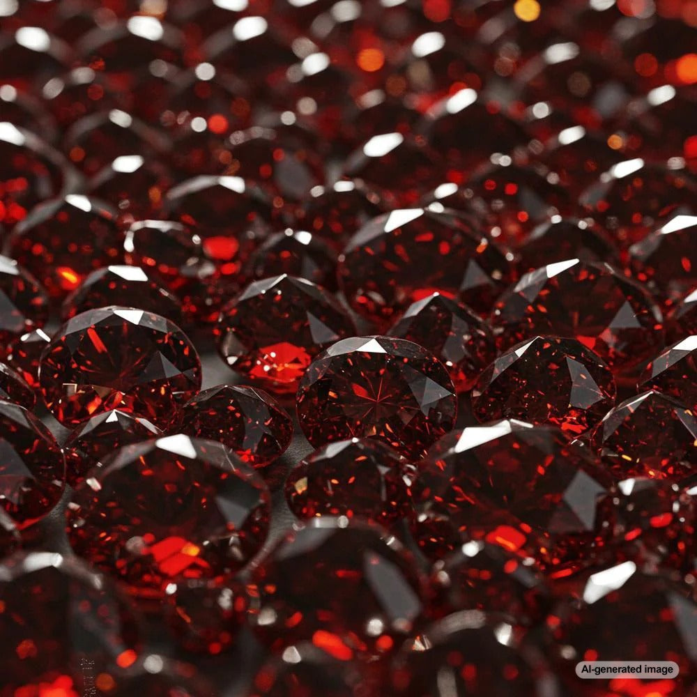 A dazzling comparison of garnet and ruby gemstones in elegant jewelry settings