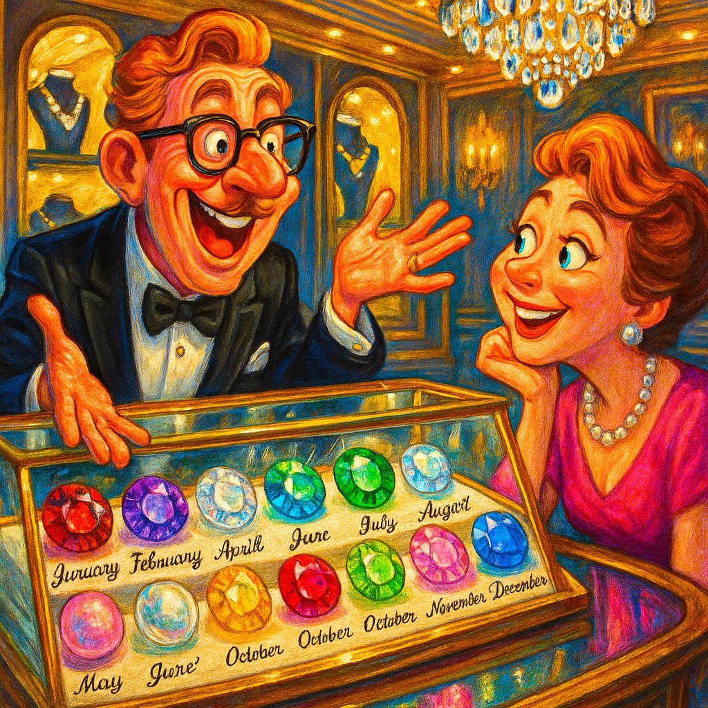 Beautiful collection of birthstone jewelry including rings, necklaces and bracelets from Robinson's Jewelers