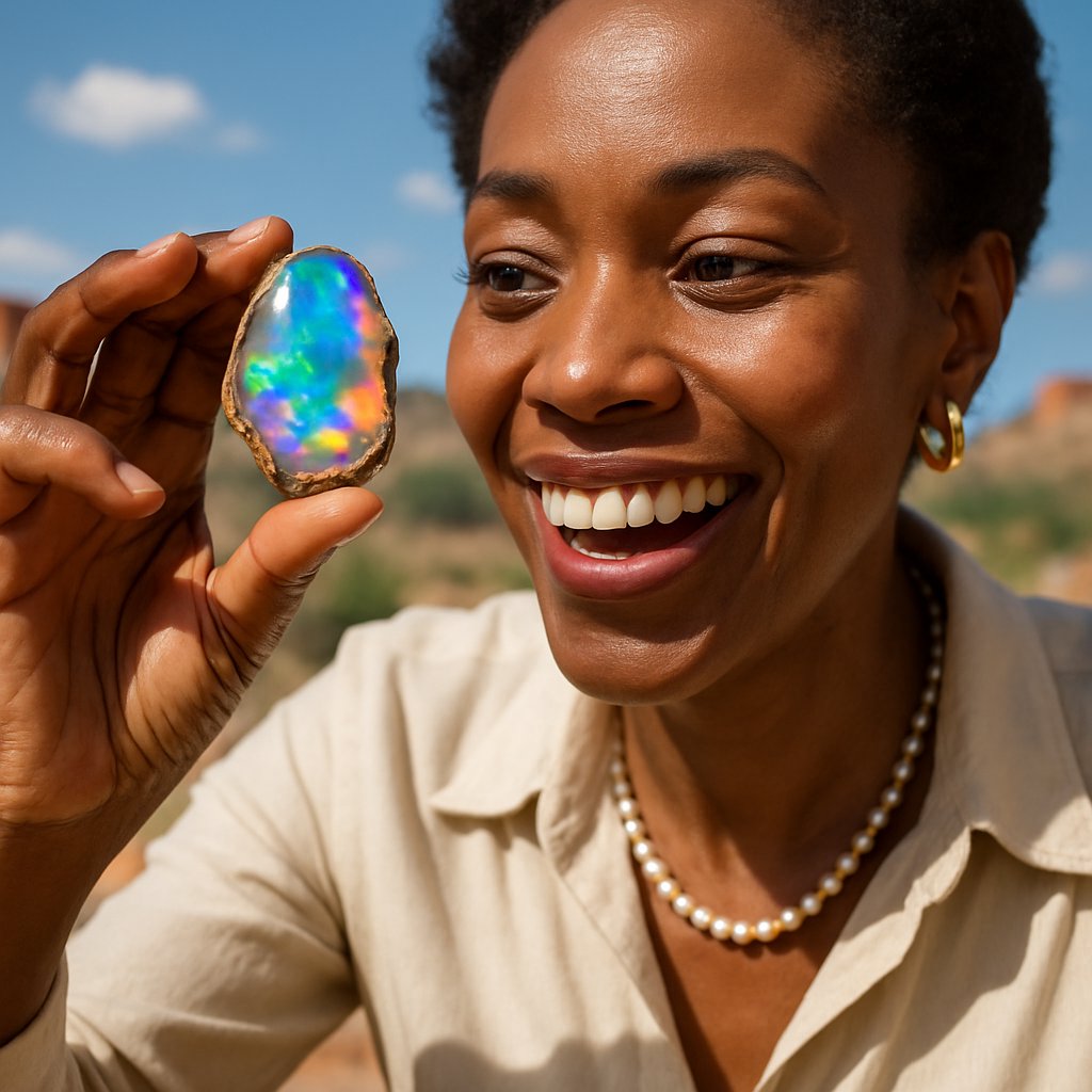 A stunning collection of American opal jewelry from Robinson's Jewelers, featuring rings and pendants with fiery flashes of color.