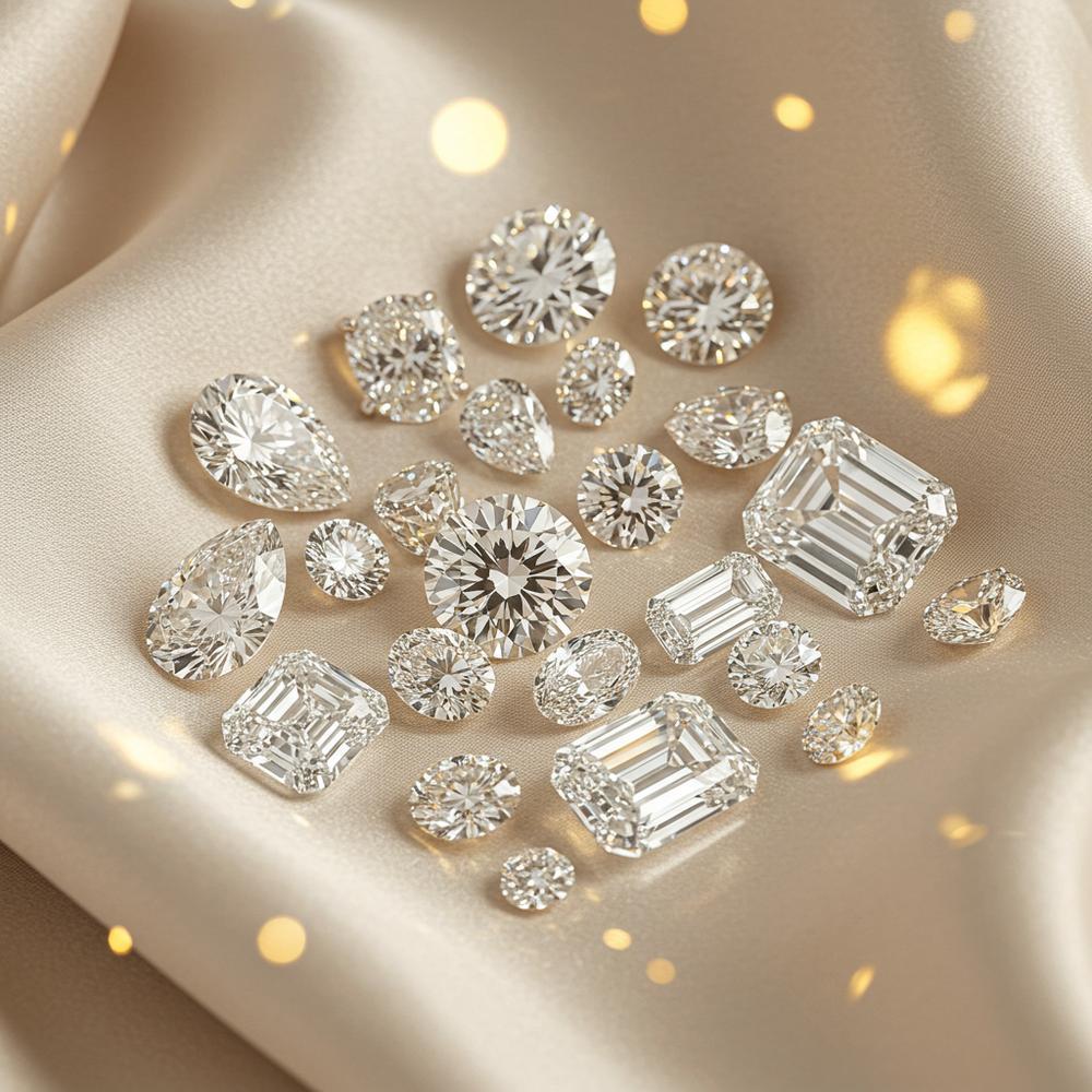 Comparison of different diamond cuts showing which looks the biggest