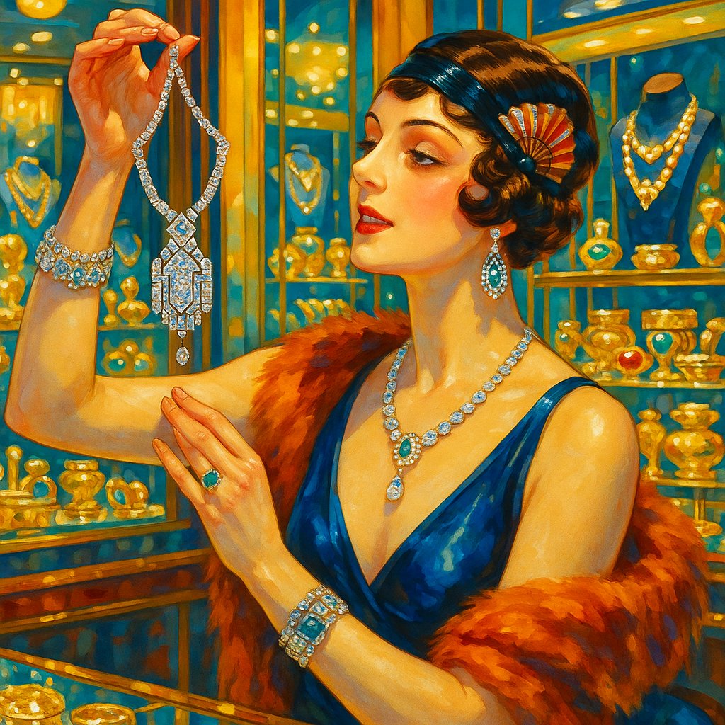 Stunning Art Deco diamond and onyx bracelet with geometric patterns from the 1920s