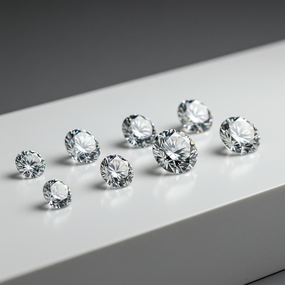 Lab-grown diamond jewelry displayed on a sleek background, showcasing its brilliance and ethical appeal.