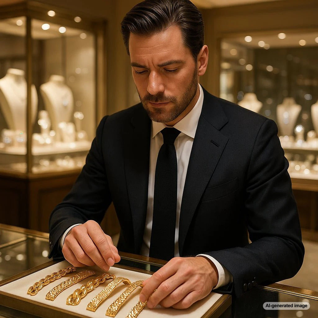 Men's gold bracelet styling ideas and trends