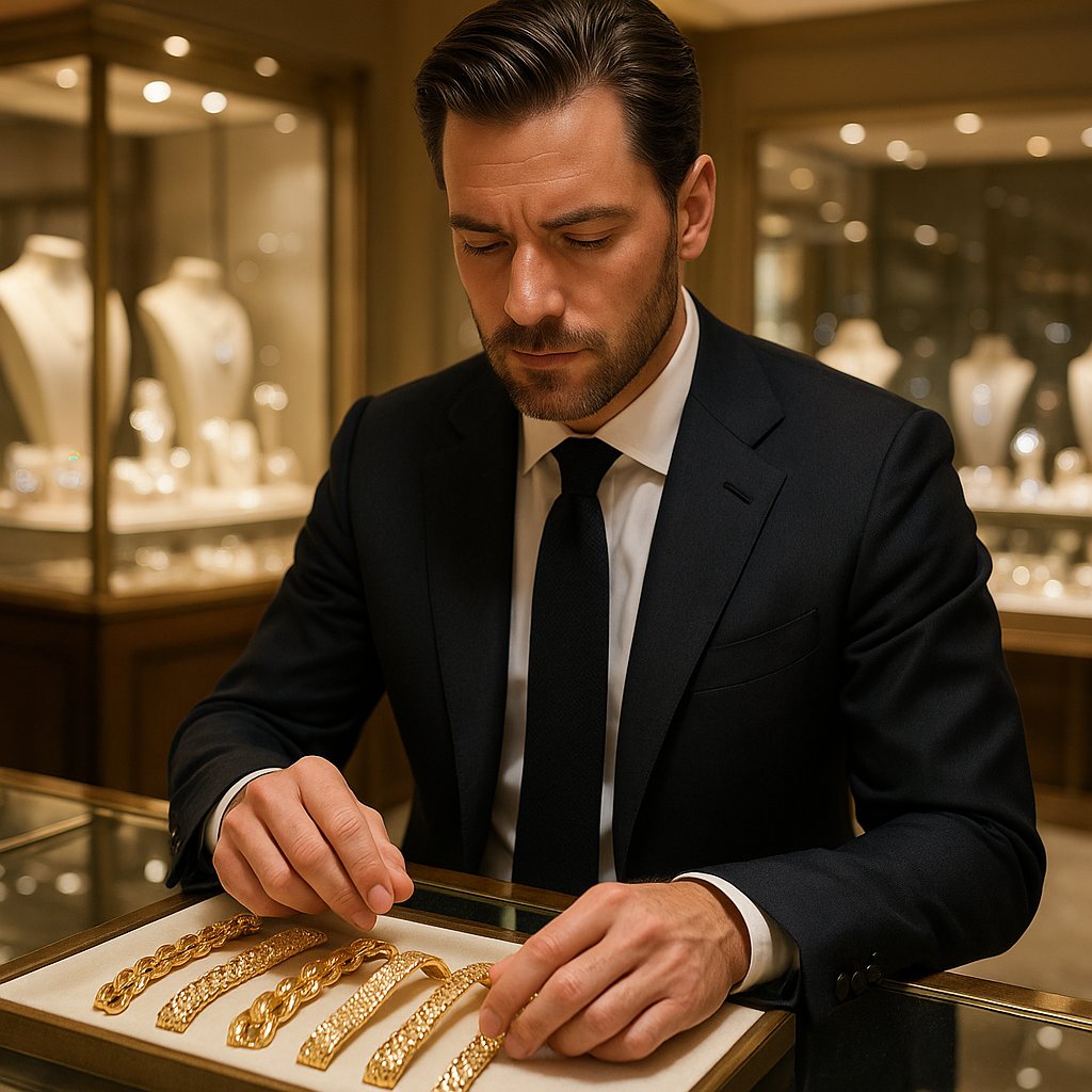 Men's gold bracelet styling ideas and trends