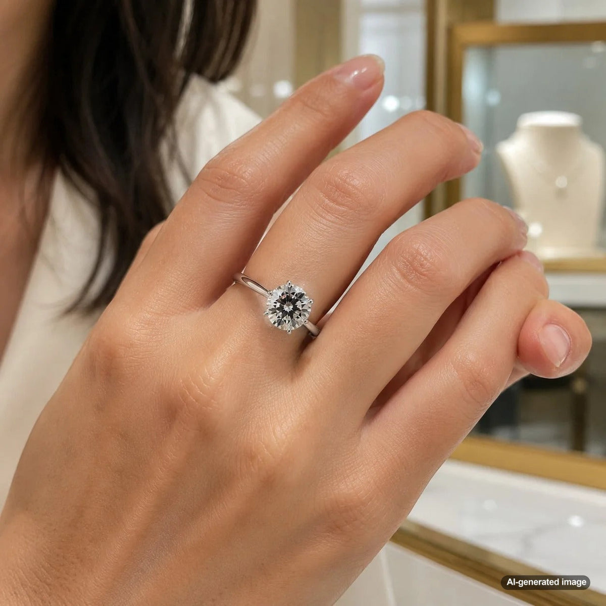 Close-up of a diamond showing changing bright and dark reflections under different lighting