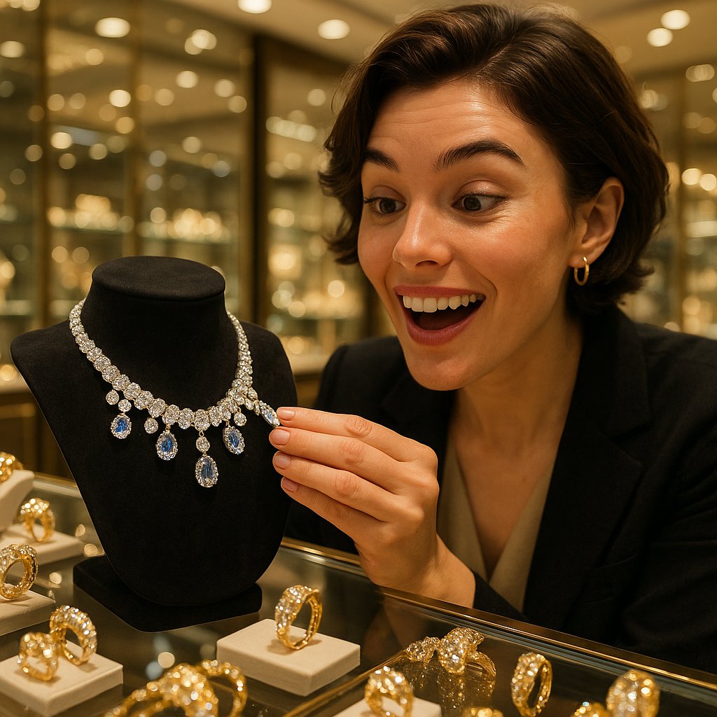 Silver and gold chains showing varying degrees of tarnish alongside properly maintained jewelry