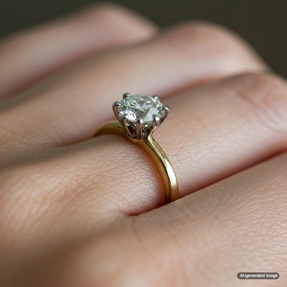 Close-up of a diamond ring showing proper cleaning techniques to restore shine