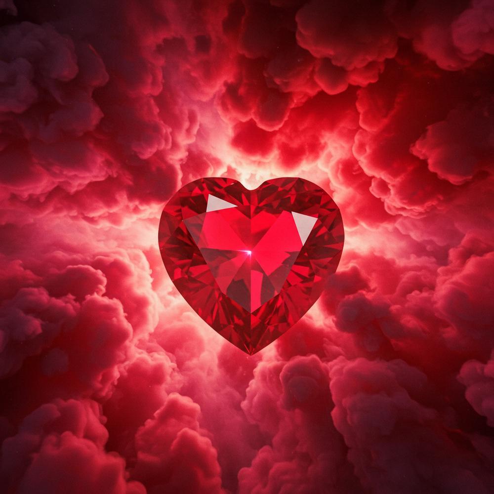 Close-up of a stunning ruby gemstone in a gold setting, showcasing its deep red color and brilliant sparkle