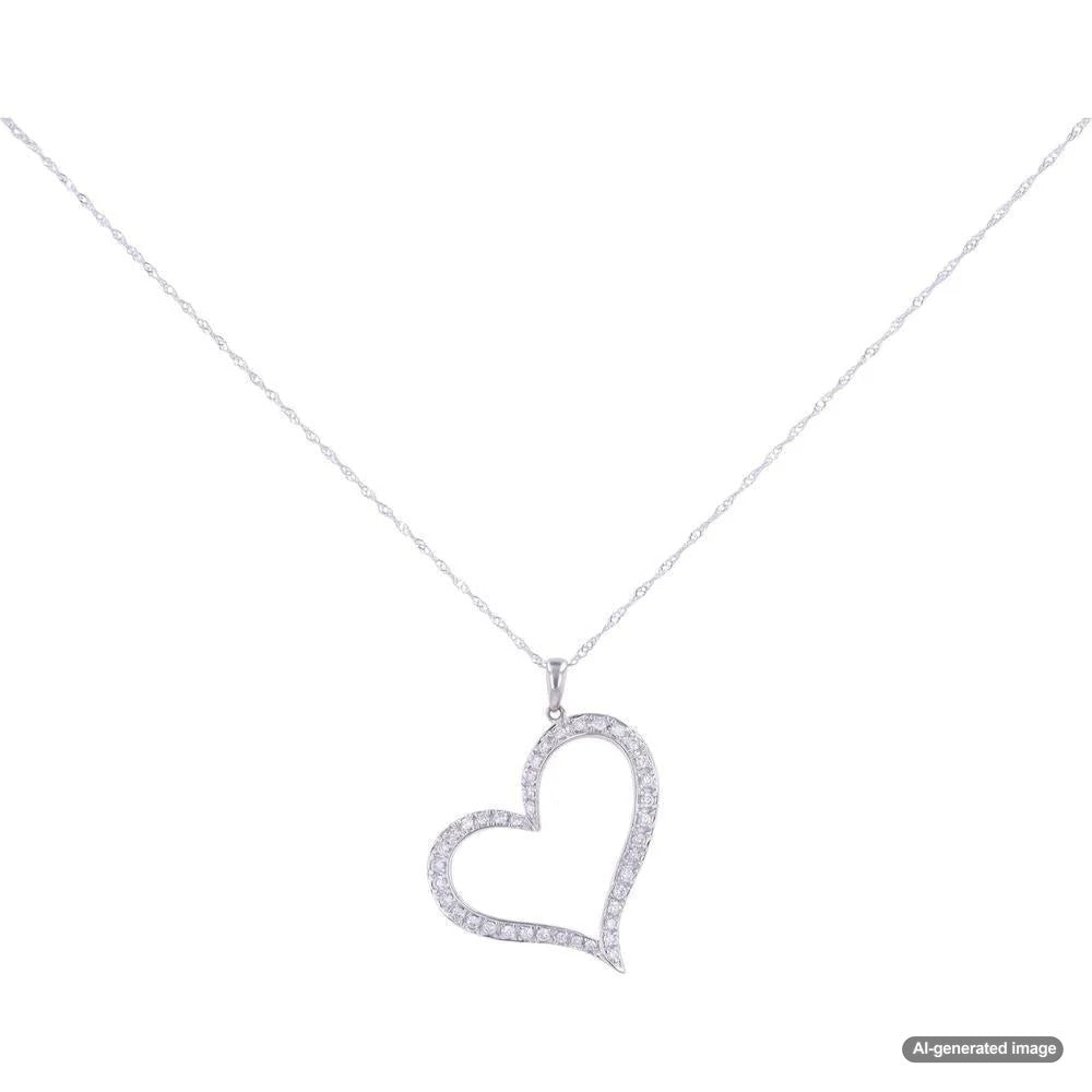 Elegant heart-shaped diamond pendant in rose gold setting, symbolizing timeless love in fine jewelry