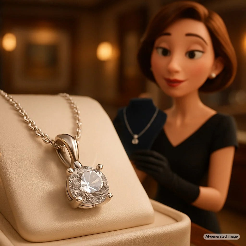Elegant pendant necklaces displayed at Robinson's Jewelers, showcasing perfect gift options for any occasion