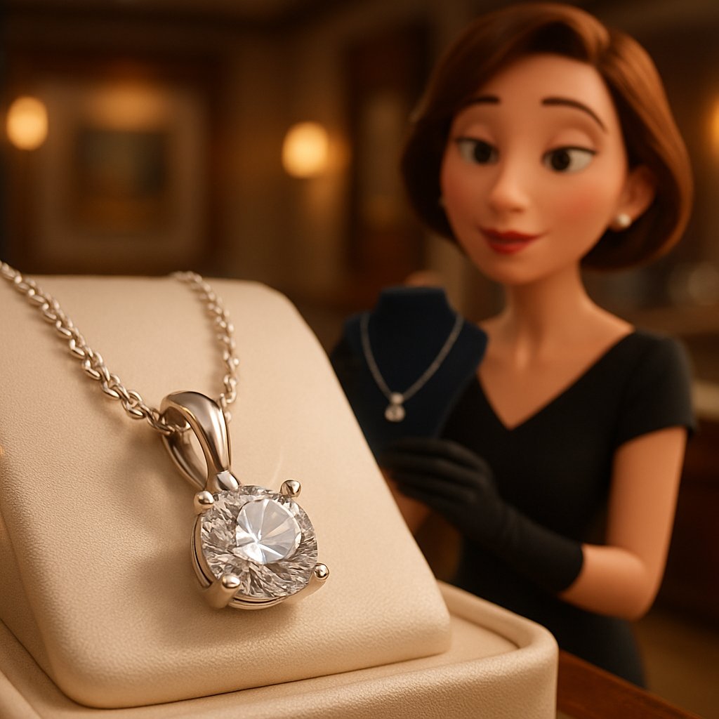 Elegant pendant necklaces displayed at Robinson's Jewelers, showcasing perfect gift options for any occasion