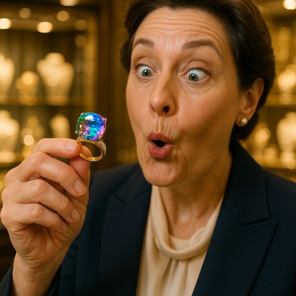 Color-changing alexandrite gemstone jewelry shifting from green to red under different lighting