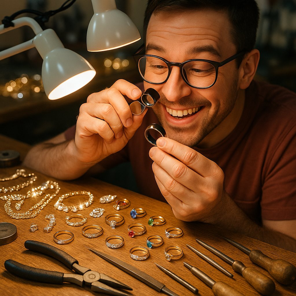 Close up shot of a man's hand wearing a sleek gray tungsten carbide wedding band.