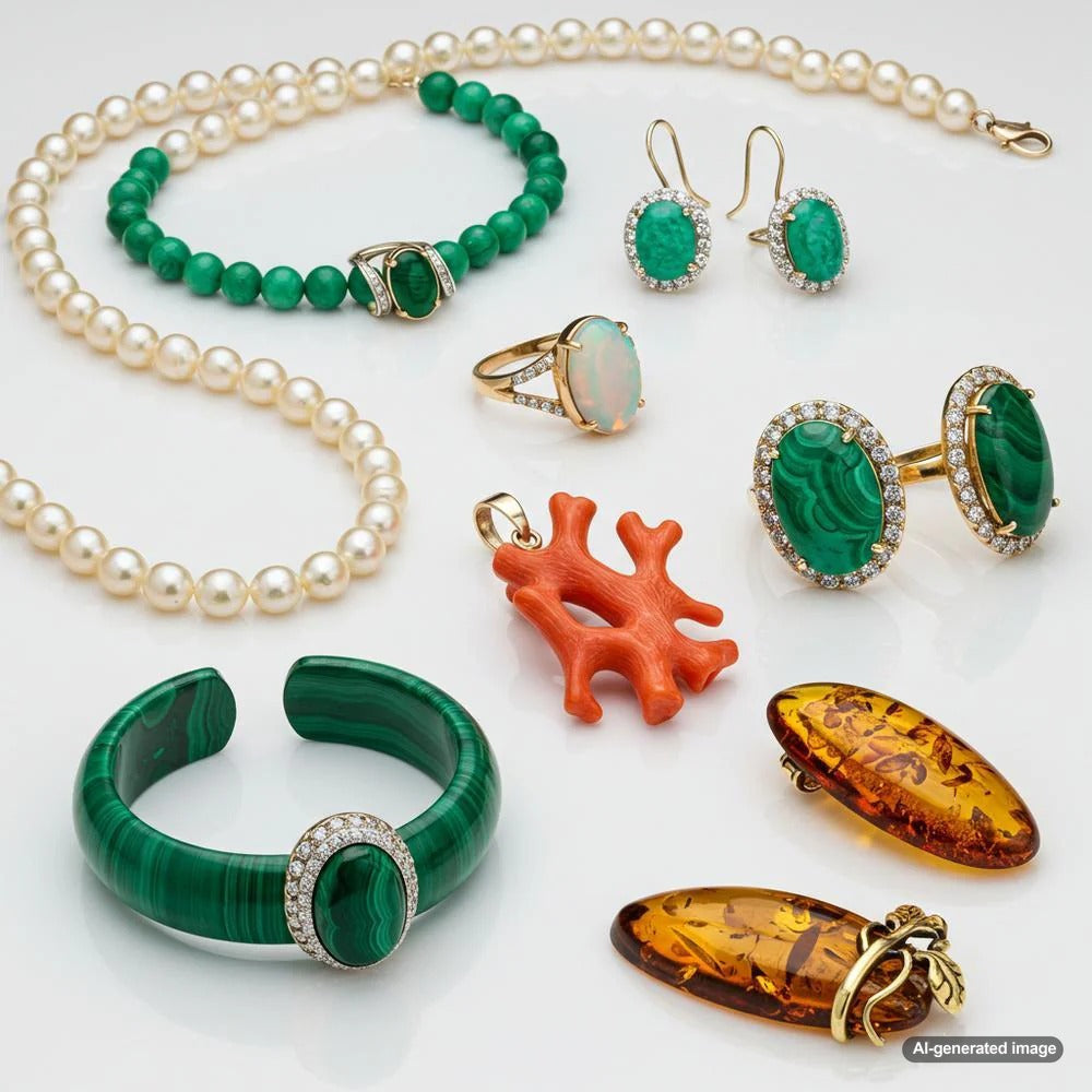 Ultrasonic cleaner with jewelry inside, highlighting gemstone care