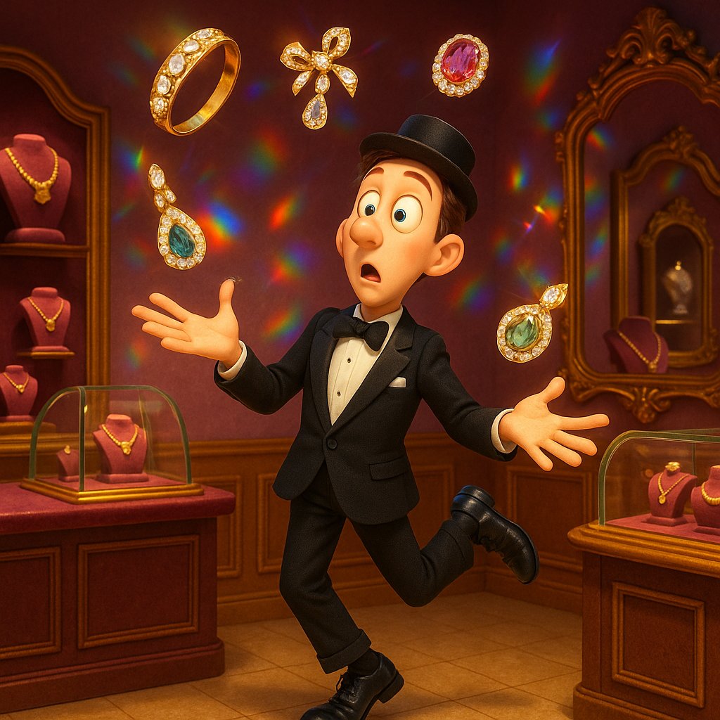 Vintage jewelry close-up showing intricate details of affordable estate rings and necklaces