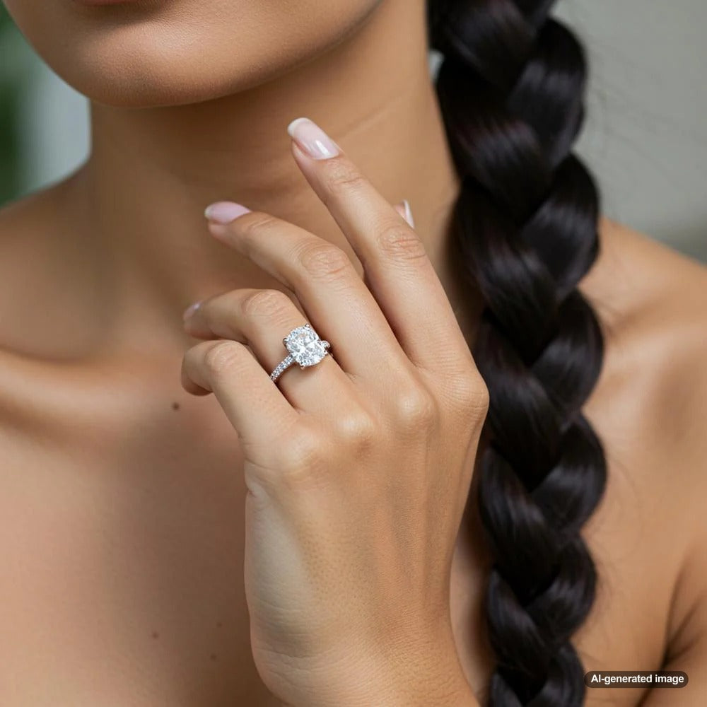 Lab-grown diamond engagement ring from Robinson's Jewelers.