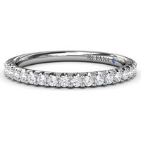 0.30 Carat Total Weight Pavé Set Round Diamond Wedding Band by Fana