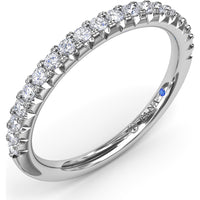 0.30 Carat Total Weight Pavé Set Round Diamond Wedding Band by Fana