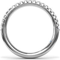 0.30 Carat Total Weight Pavé Set Round Diamond Wedding Band by Fana