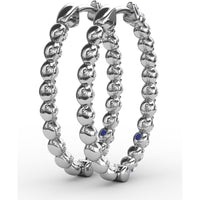1.40 Carat Total Diamond Weight Round Diamond Hoop Earrings with Shared-Prong Setting by Fana