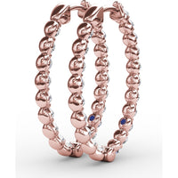 1.40 Carat Total Diamond Weight Round Diamond Hoop Earrings with Shared-Prong Setting by Fana