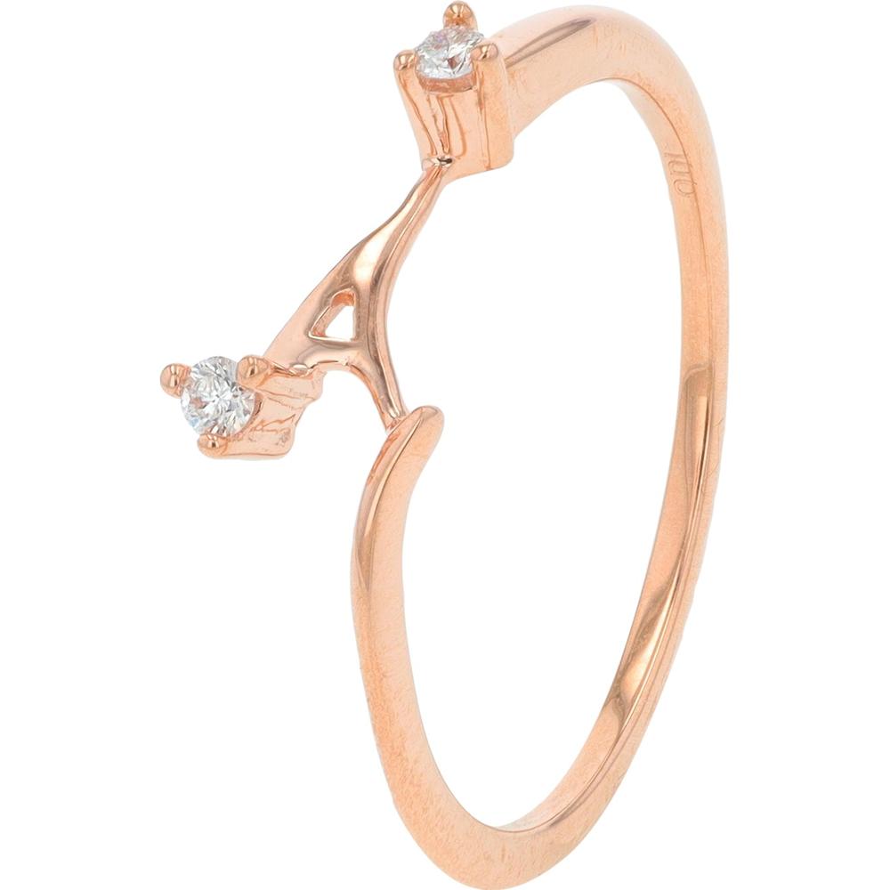 10K Rose Gold 0.33 Carat Round Diamond Bridal Set with Swirl Accents