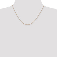 10K Rose Gold 18" Box Chain Necklace - 0.7mm Width