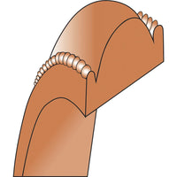 10K Rose Gold 5mm Milgrain Half Round Wedding Band - Size 6