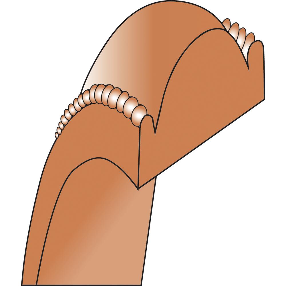 10K Rose Gold 6mm Milgrain Half Round Wedding Band - Size 8