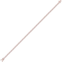 10K Rose Gold 7" Tennis Bracelet with Prong Set Round Diamonds - 2.01 Carat Total Diamond Weight