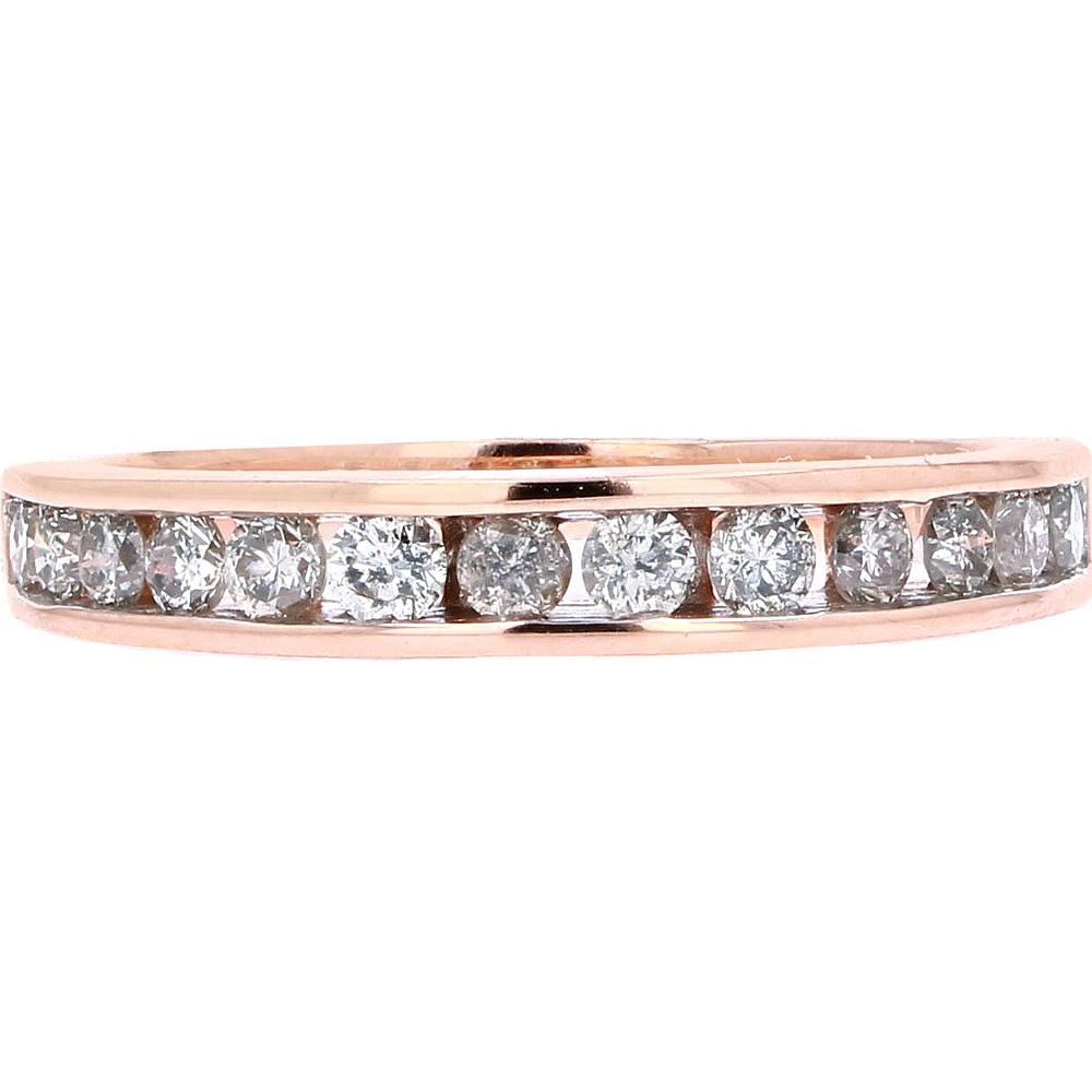 10K Rose Gold Channel Set Diamond Wedding Band - 0.50 Carat Total Diamond Weight