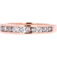 10K Rose Gold Channel Set Diamond Wedding Band - 0.50 Carat Total Diamond Weight