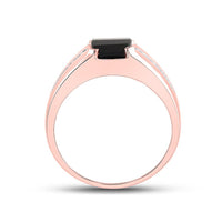 10K Rose Gold Diamond Band Ring - 2 Carat Total Gemstone Weight