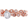 10K Rose Gold Diamond Bridal Set with 0.33 Carat Total Diamond Weight